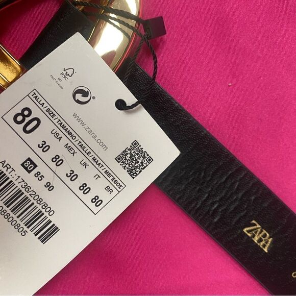 NWT ZARA LINKED BUCKLE BELT Sz 30‎ main image 5